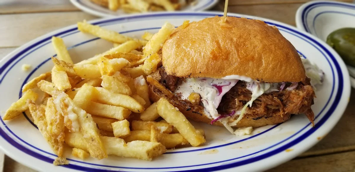 Pulled Pork Sandwich with Garlic Fries