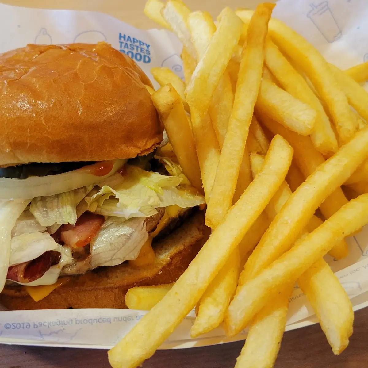 Bacon Double Cheeseburger and Fries
