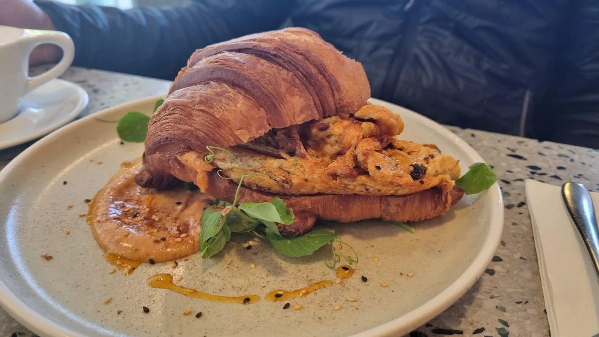 Chili Scramble Egg Croissant, Penny for Pound