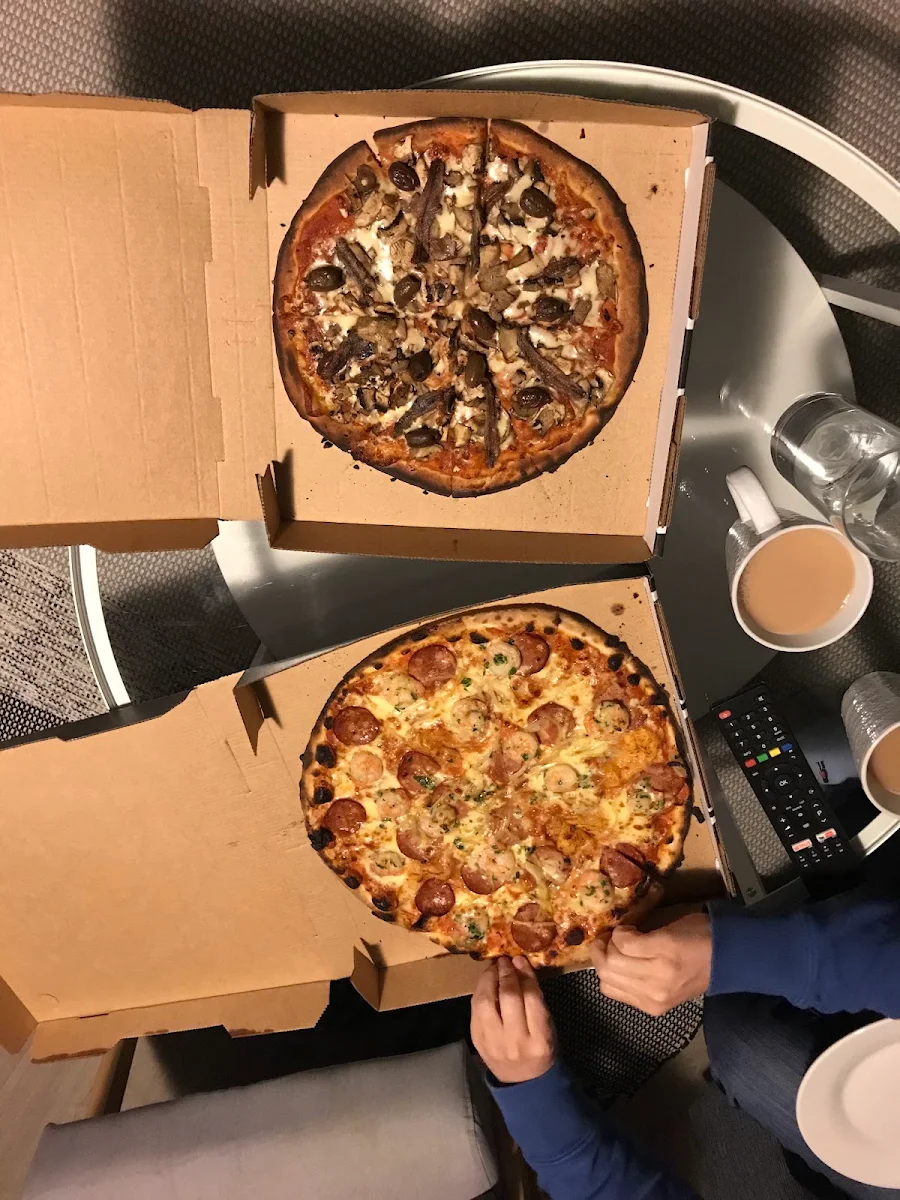 Surf and Turf Without Pineapple, Heat Woodfired Pizza Bar