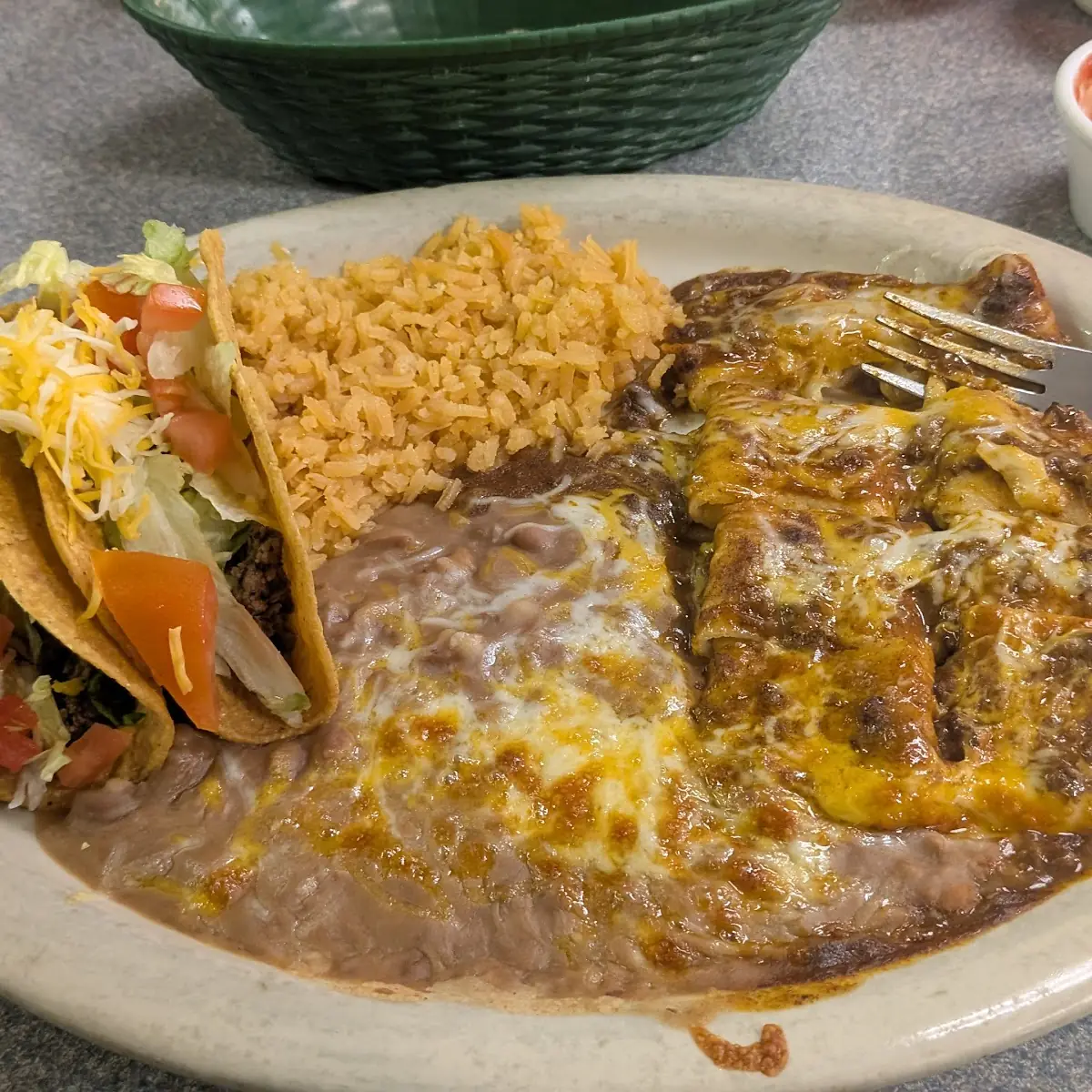 Super Combo 2cheese Enchiladas 2 Crispy Taco