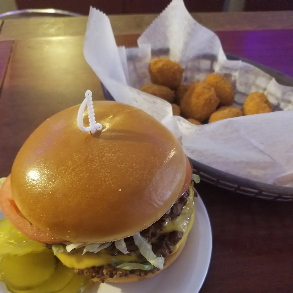 Double Cheeseburger and Cheese Curds