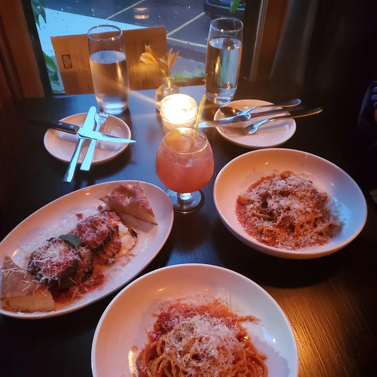 Short Rib Ragu and Eggplant Parmesan