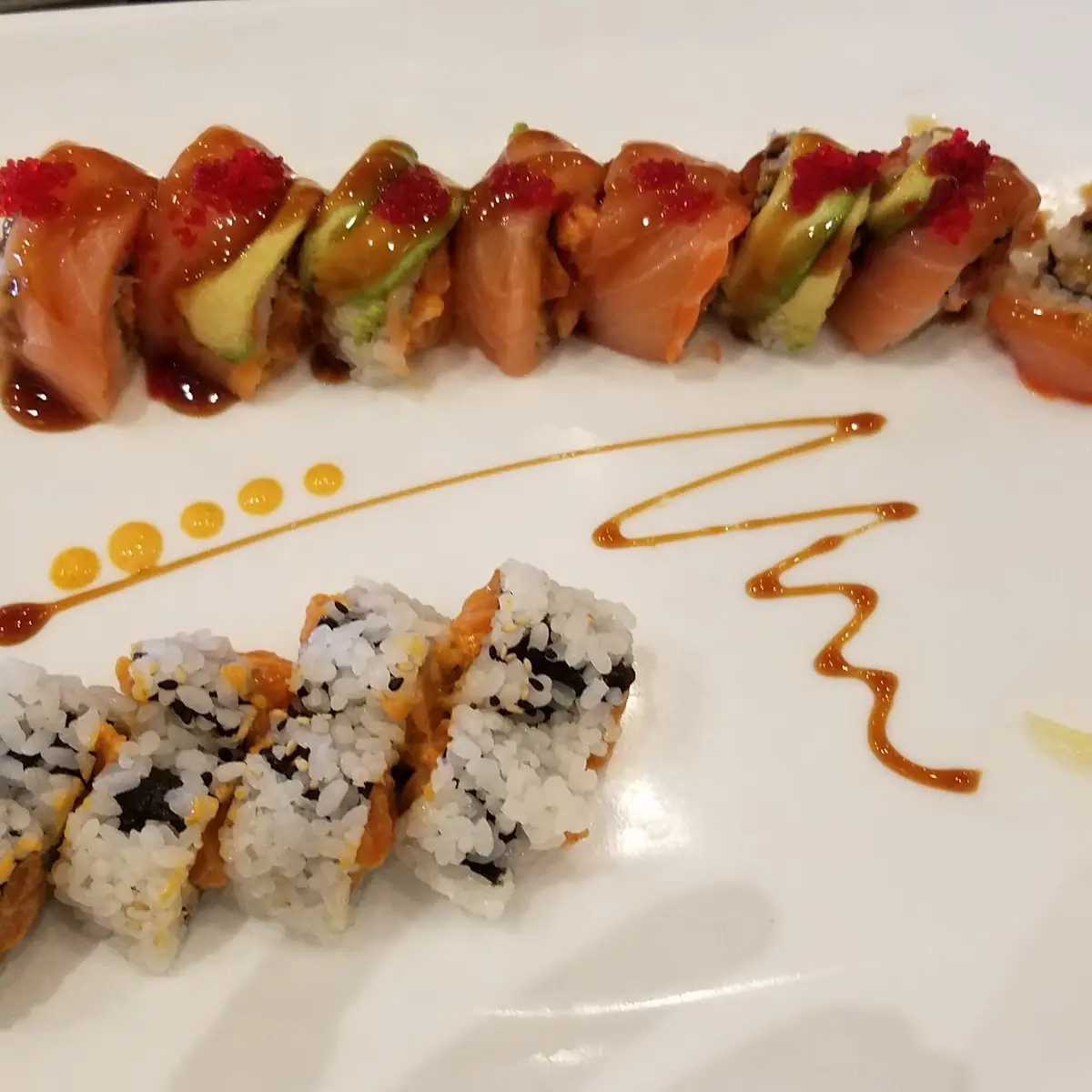Dagger Roll and Spicy Salmon Roll