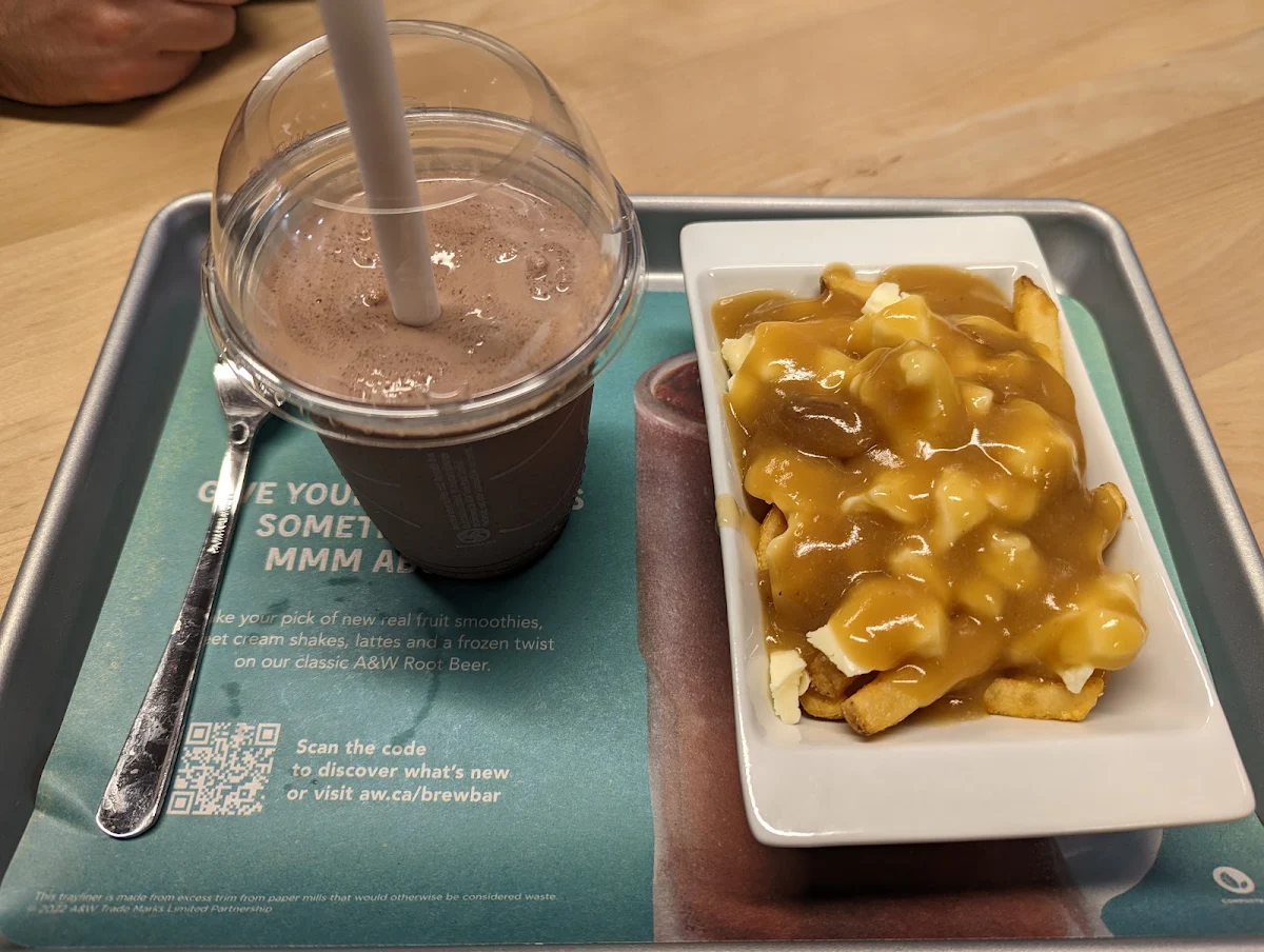 Poutine & Chocolate Milk Shake, A&W Canada