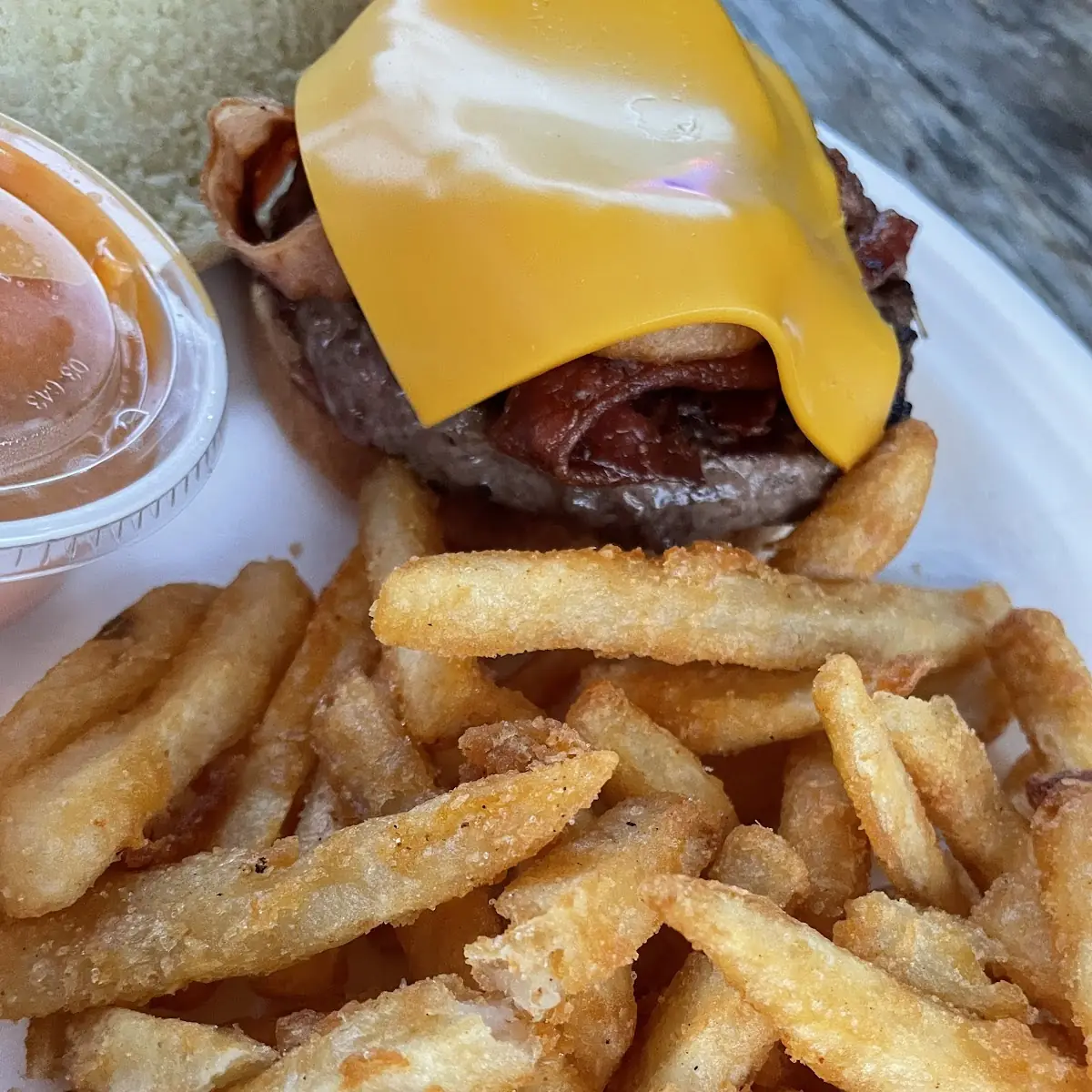 Bacon Cheeseburger and Fries