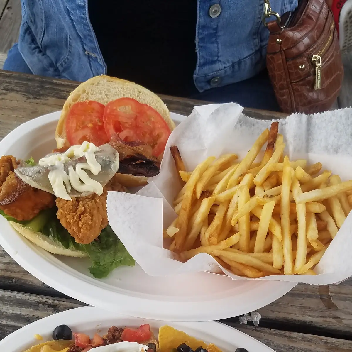 Nachos & Fried Chicken Sandwich