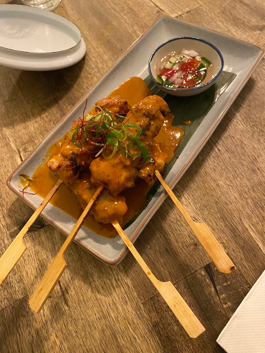 Chargrilled Chicken Sticks, BAAN BAAN Perth