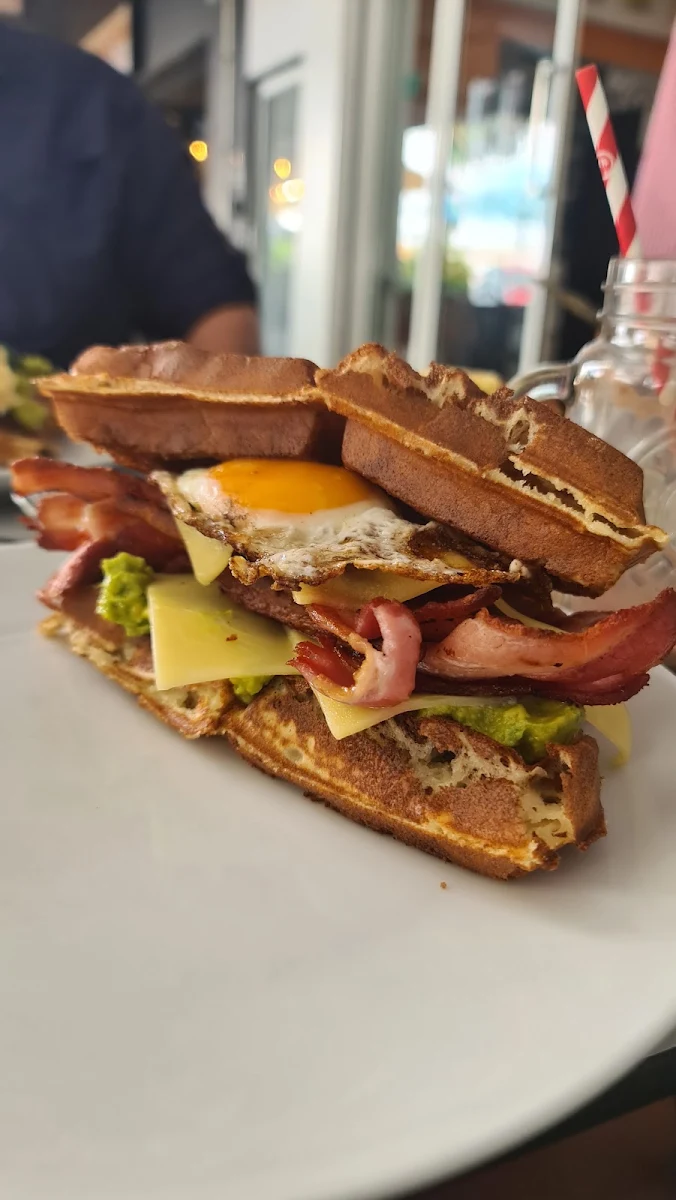 The blt Waffle Sandwich, Waffle On Cairns