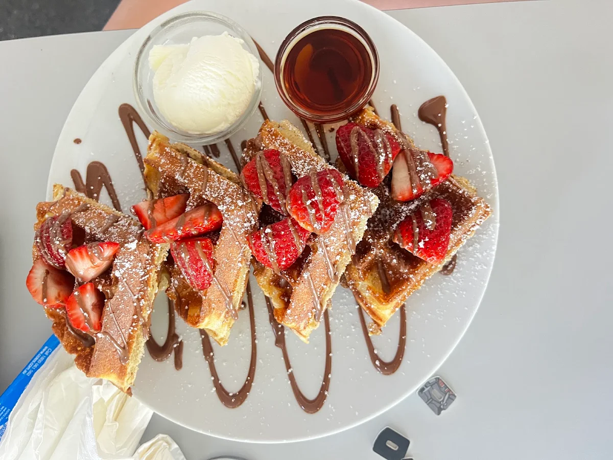 The Classic Waffle with Strawberries and Banana, Waffle On Cairns
