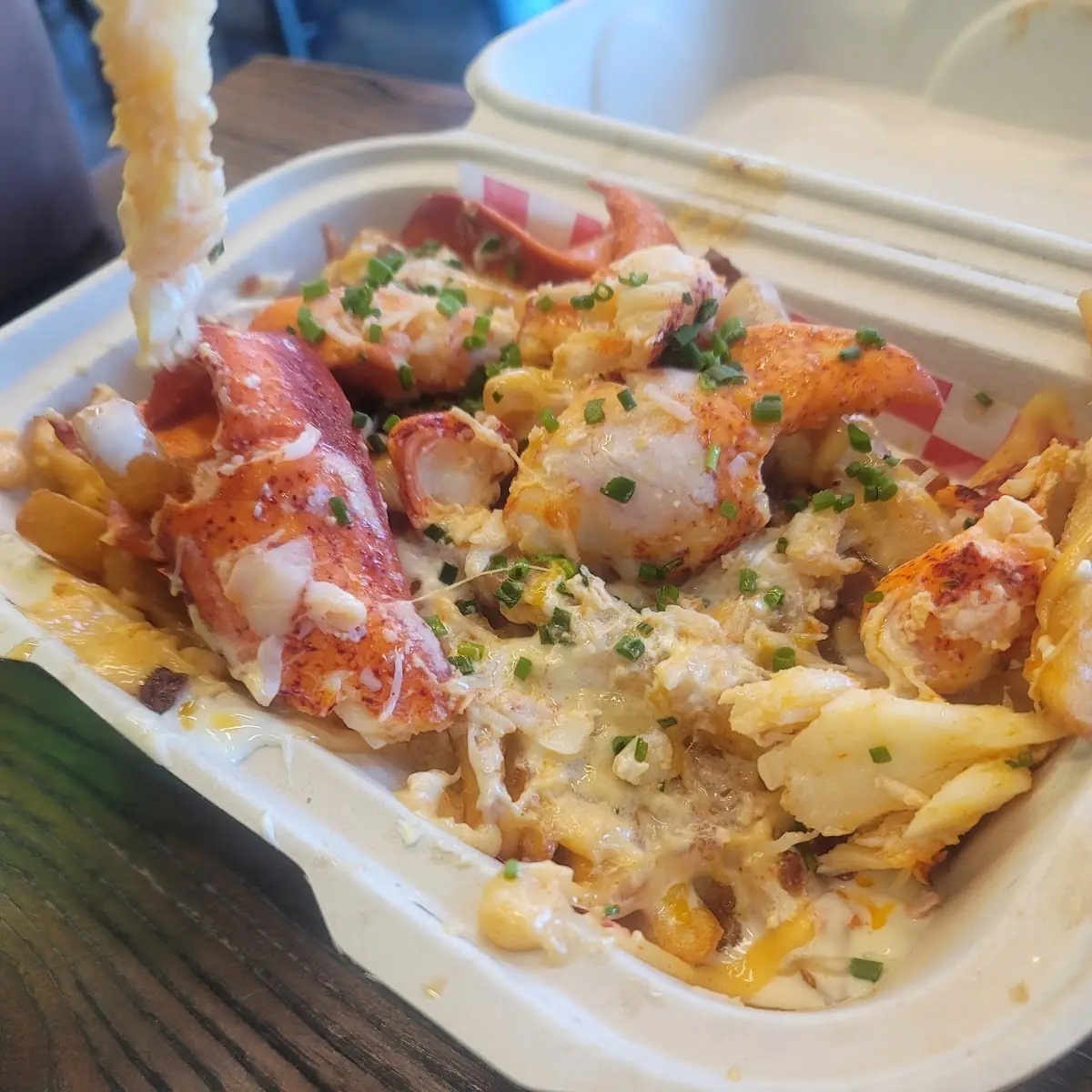 Steami Fries with Lobster Tail