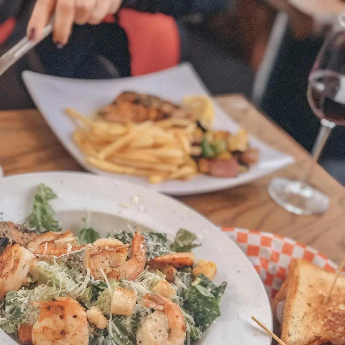 Caesar Salad with Shrimp