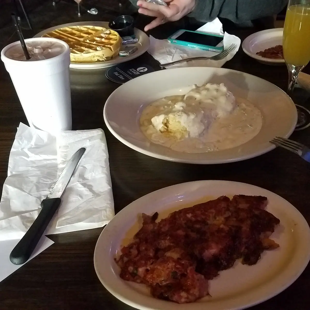 Corned Beef Hash Biscuits & Gravy Waffle