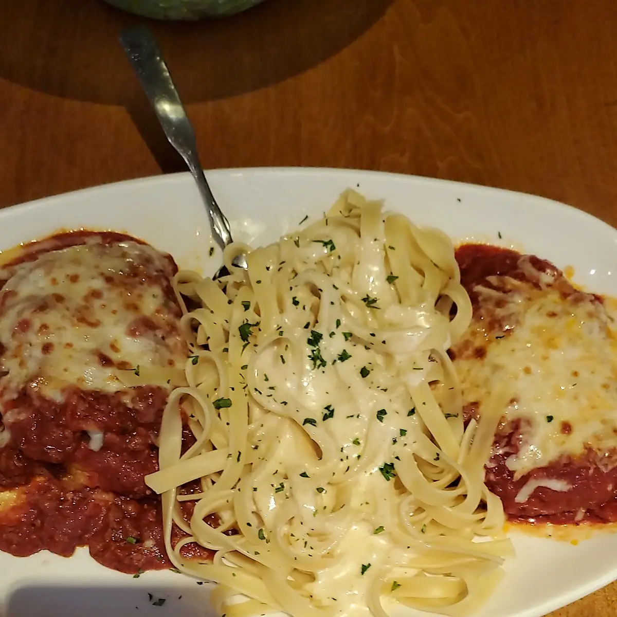 Eggplant Parmigiana with Spaghetti Noodles