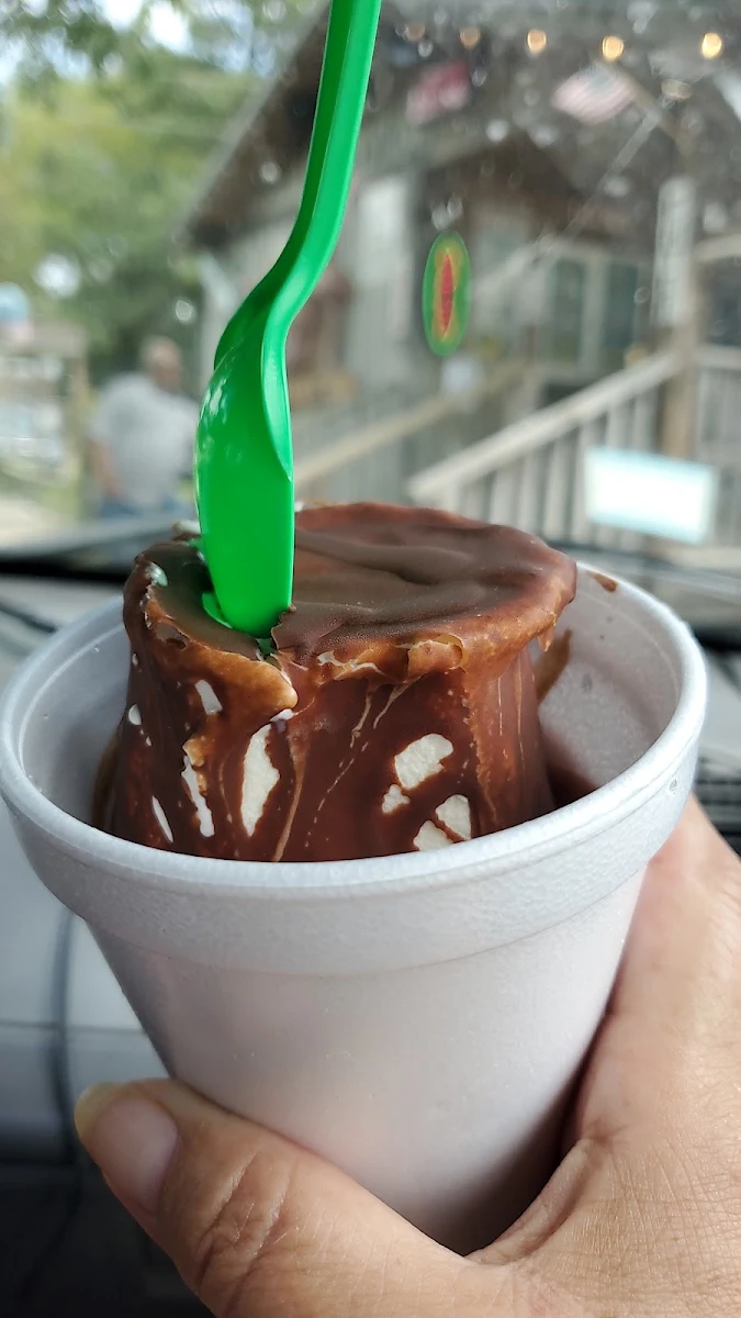 Vanilla Ice Cream with Chocolate Shell