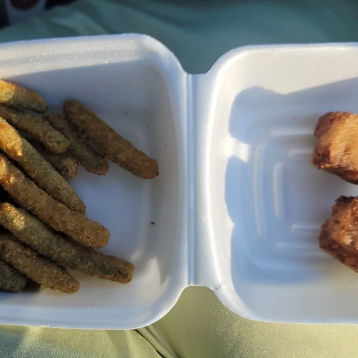 Fried Green Beans and Bacon Cheese Curds