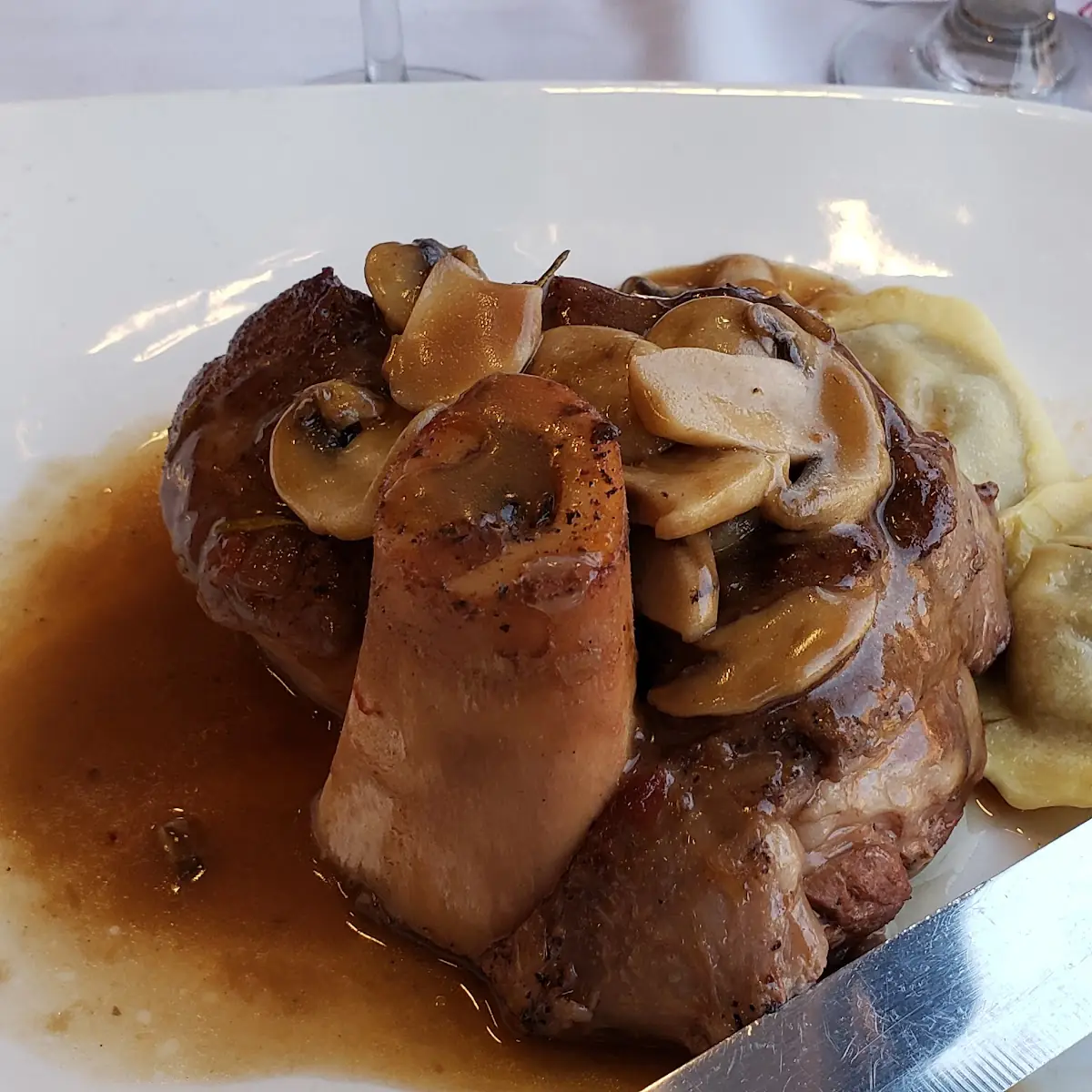 Osso Buco with Mushroom Ravioli