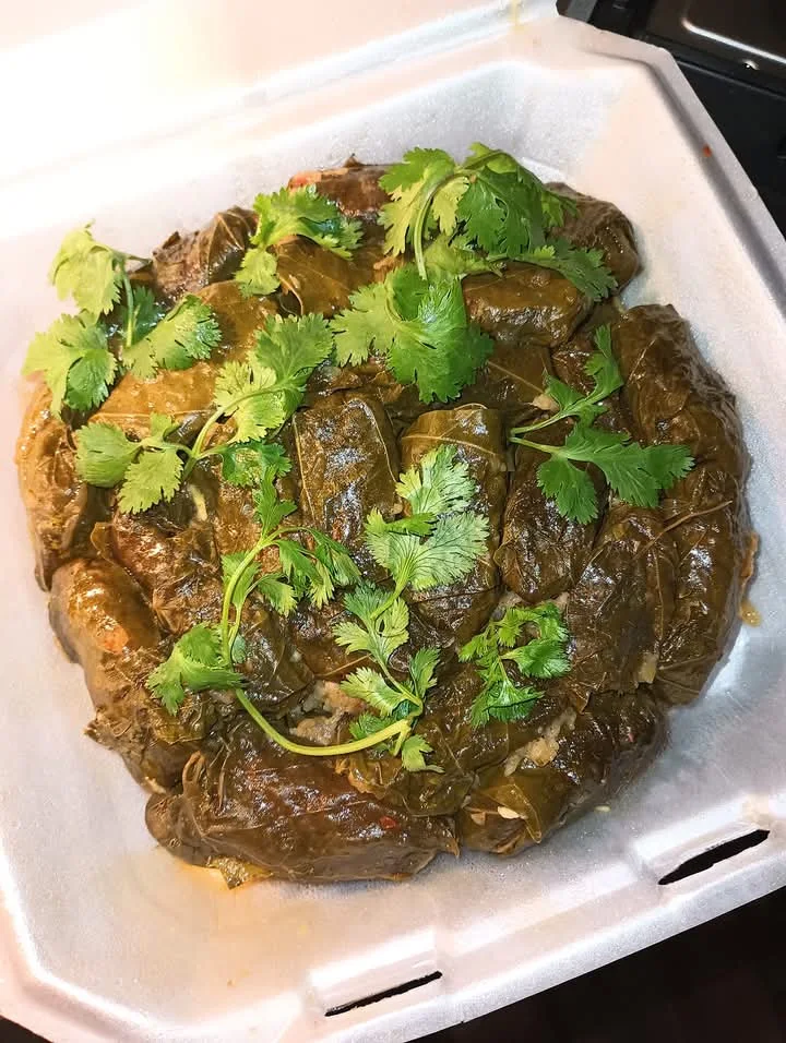 Homemade Stuffed Grape Leaves 4 Pieces