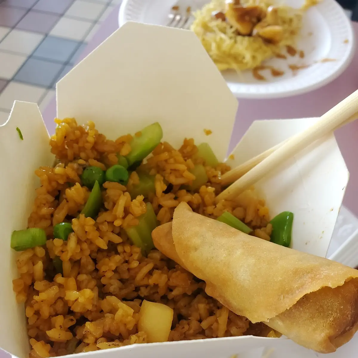 Veggie Fried Rice California Egg Rolls