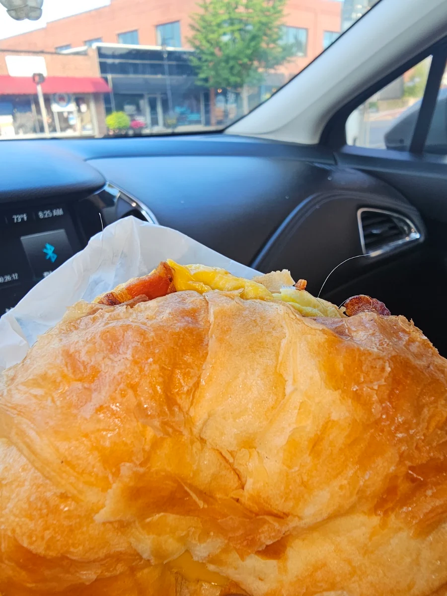 Balcony Egg Cheese Croissant Sandwich