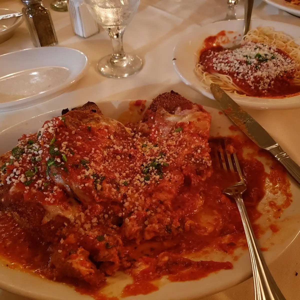 Chicken Parmesanand Eggplant Parmigiana