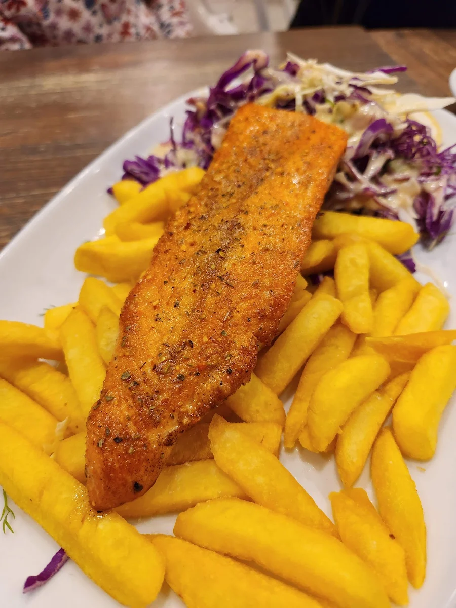 Grilled Salmon, Hunky Dory Fish & Chips Oakleigh
