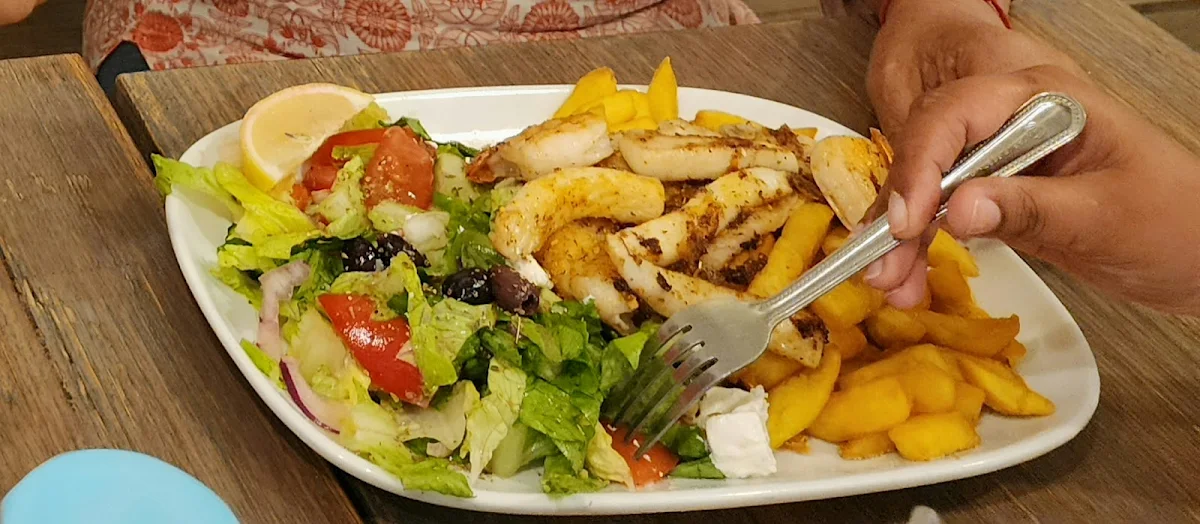 Grilled Seafood with Salad, Hunky Dory Fish & Chips Oakleigh