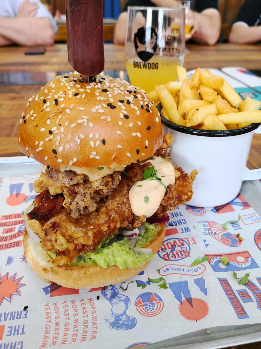 Buffalo Chicken Burger, BrewDog DogTap Brisbane