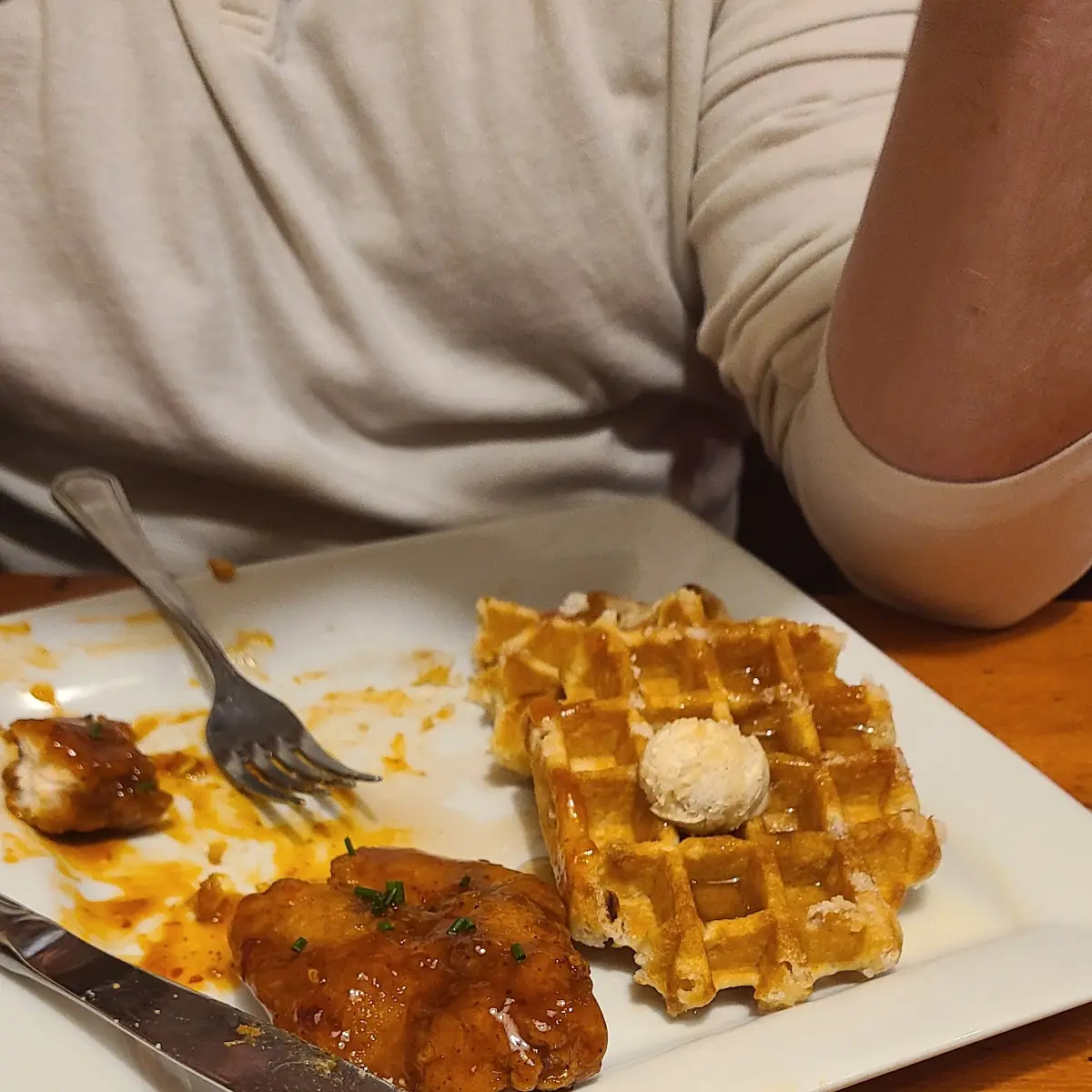 Mango Habanero Chicken and Waffles
