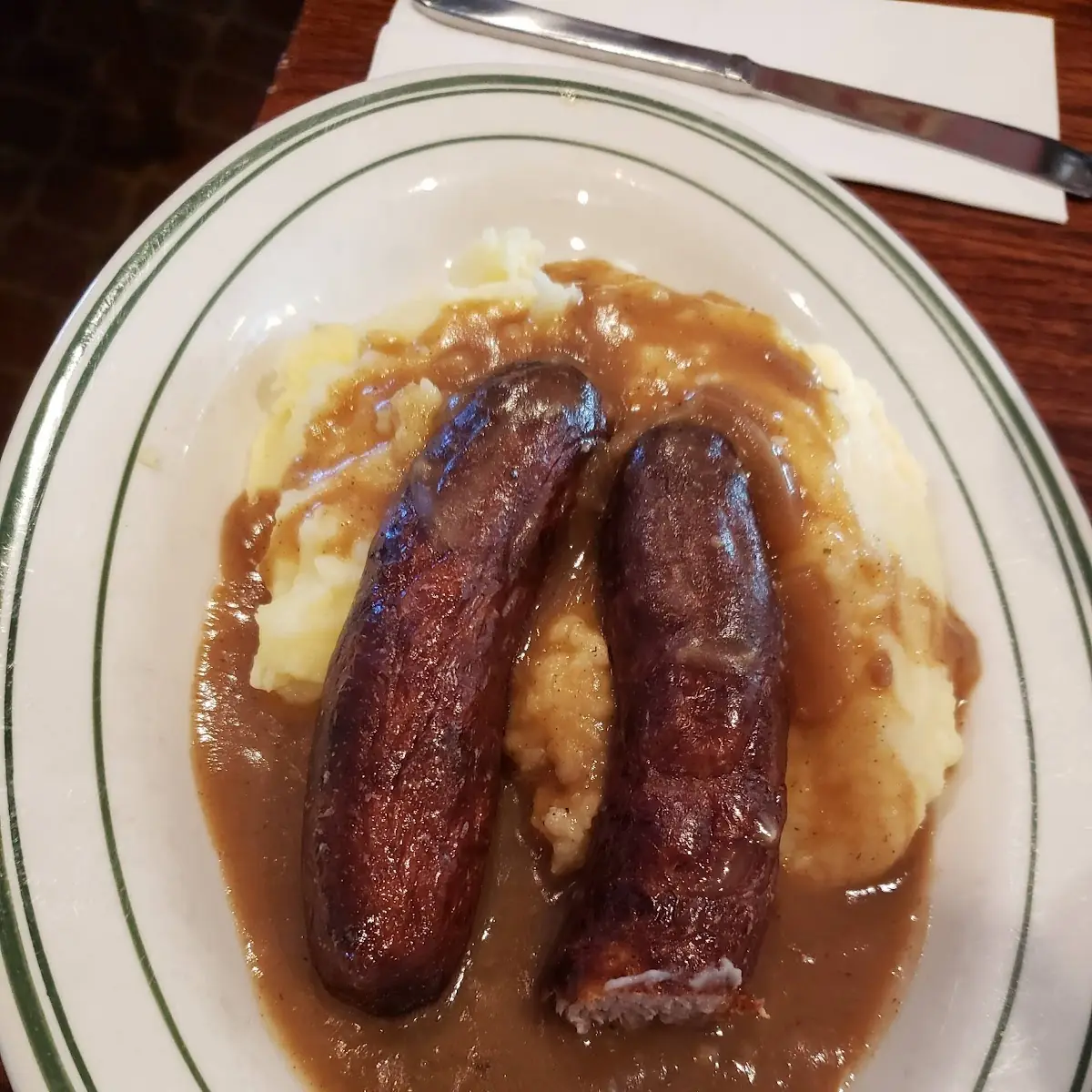 Irish Sausages and Mashed Potatoes