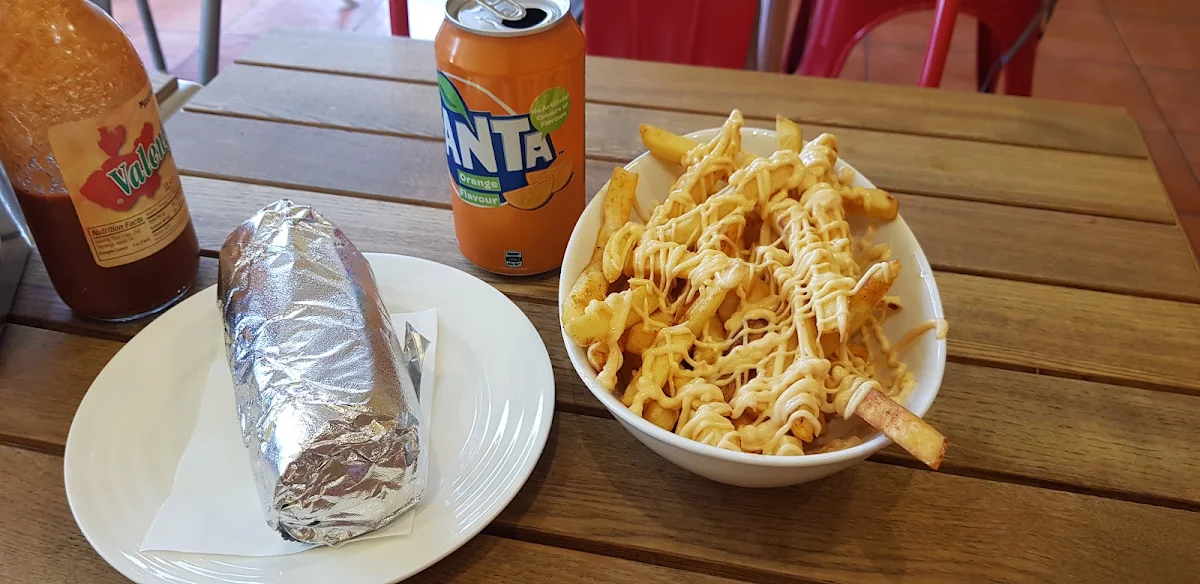 Burrito and Mexican Fries, Casa Fiesta