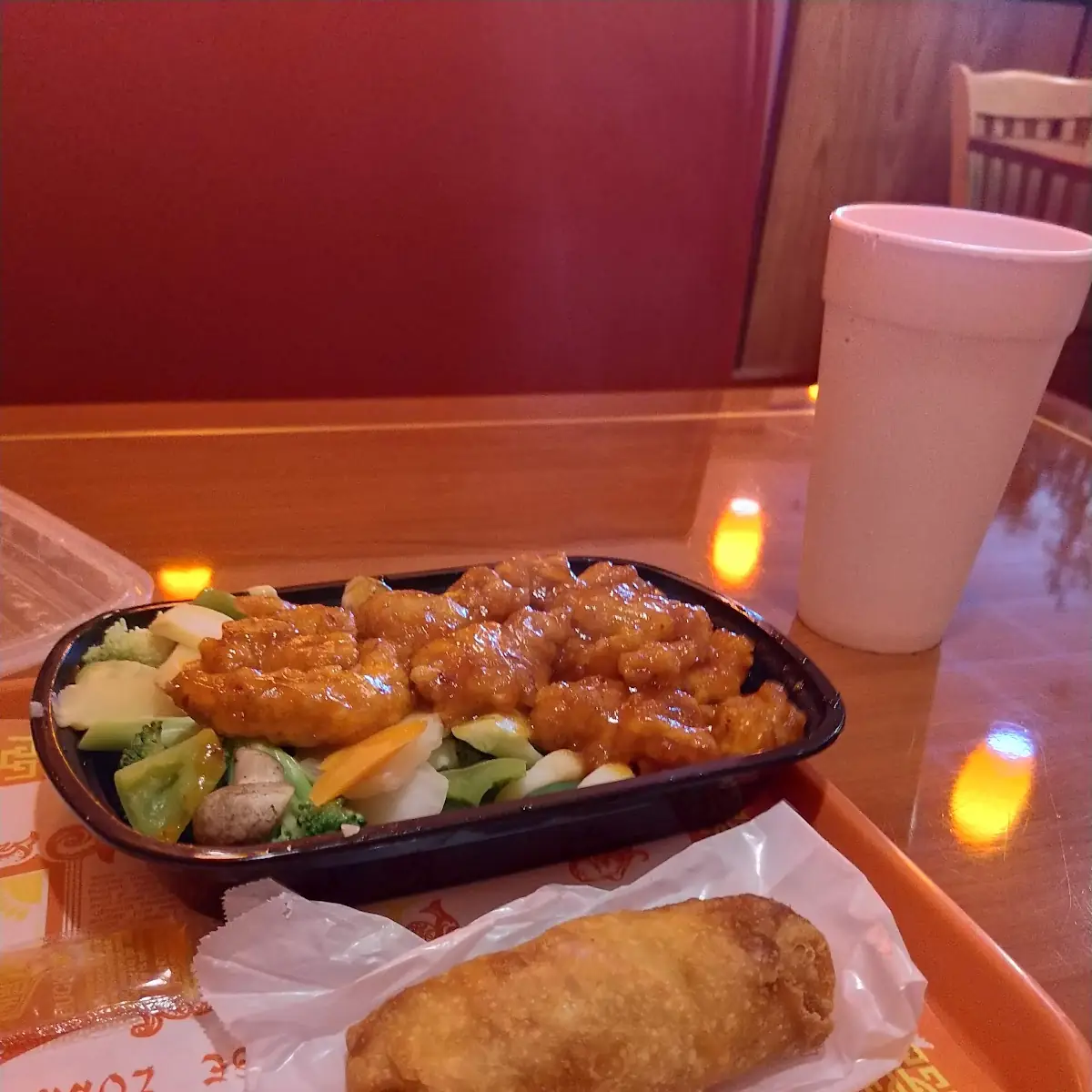General TSO Chicken with Steamed Veggies