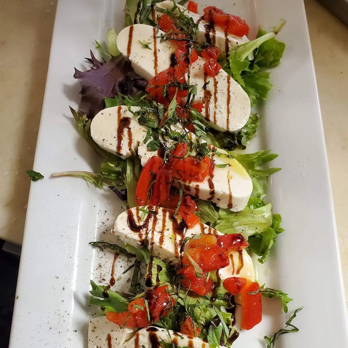Roasted Red Peper and Fresh Mozzarella Salad