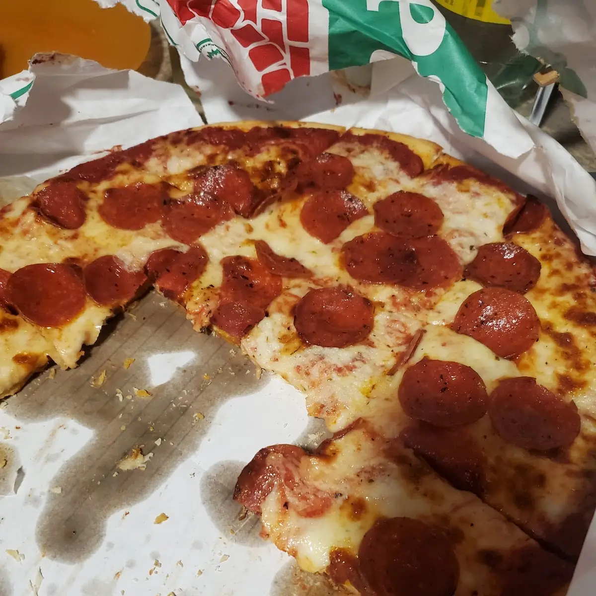 Pepperoni Sausage Cheese Thin Crust Pizza