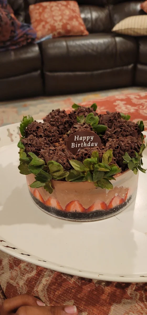 Chocolate Strawberry Cream Cheese Bavarian Cake