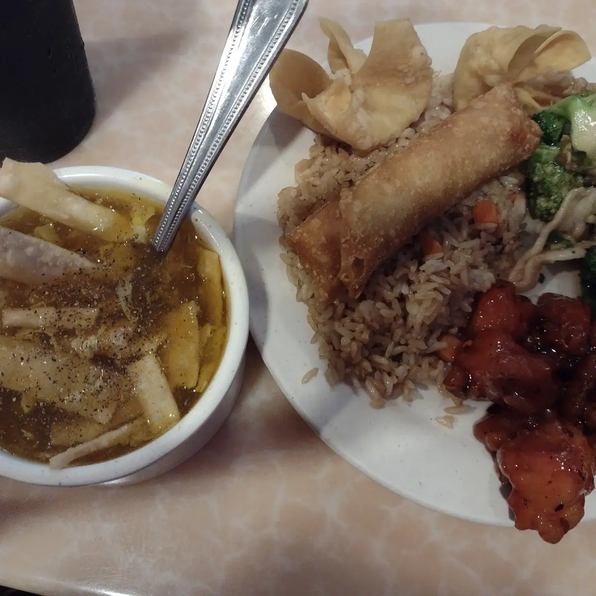 Egg Drop Soup Fried Rice Chicken Broccoli Orange Chicken