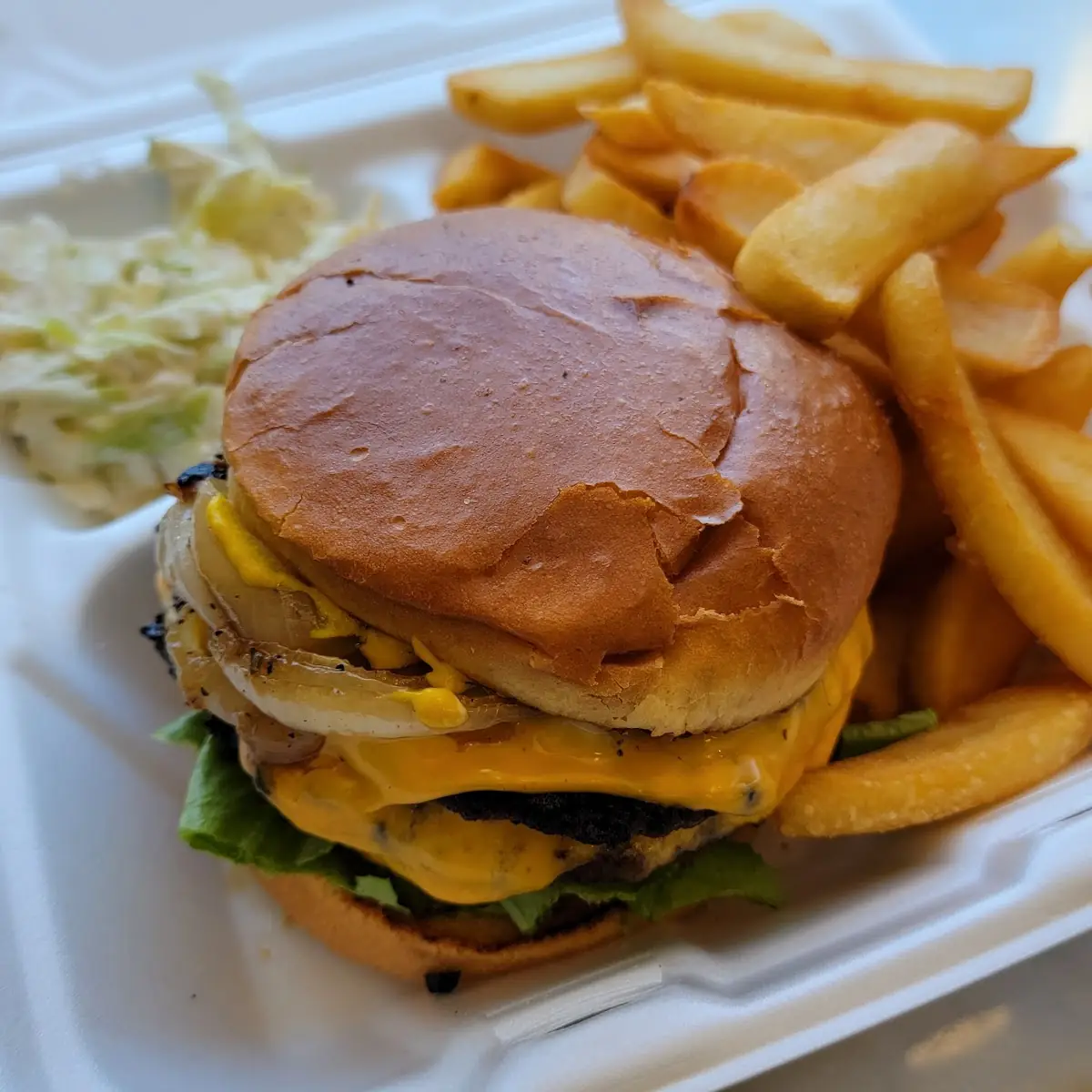 Benny's Famous Triple Cheeseburger