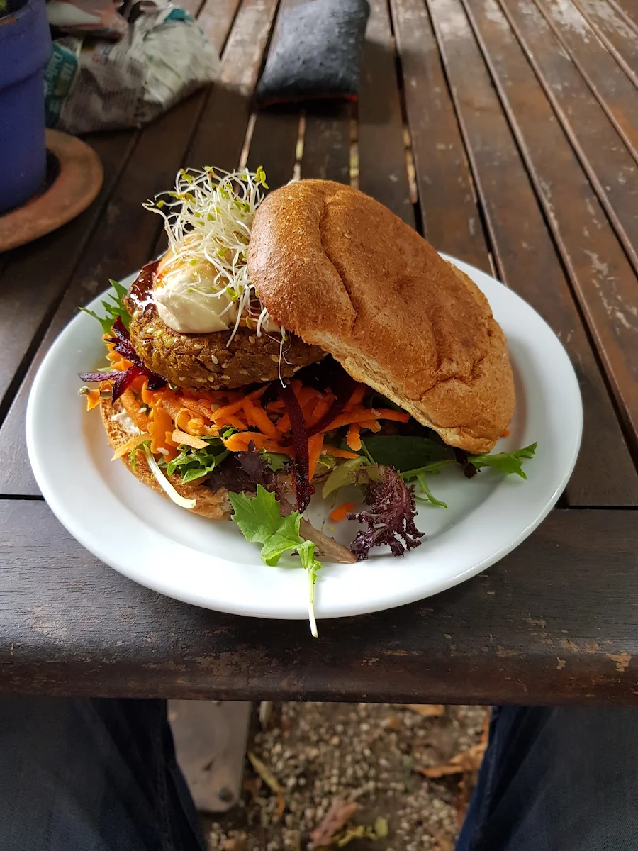 Lentil Burger, The Tea Club Cafe
