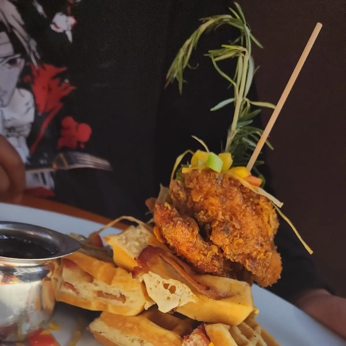 Sage Fried Chicken & Waffle Tower