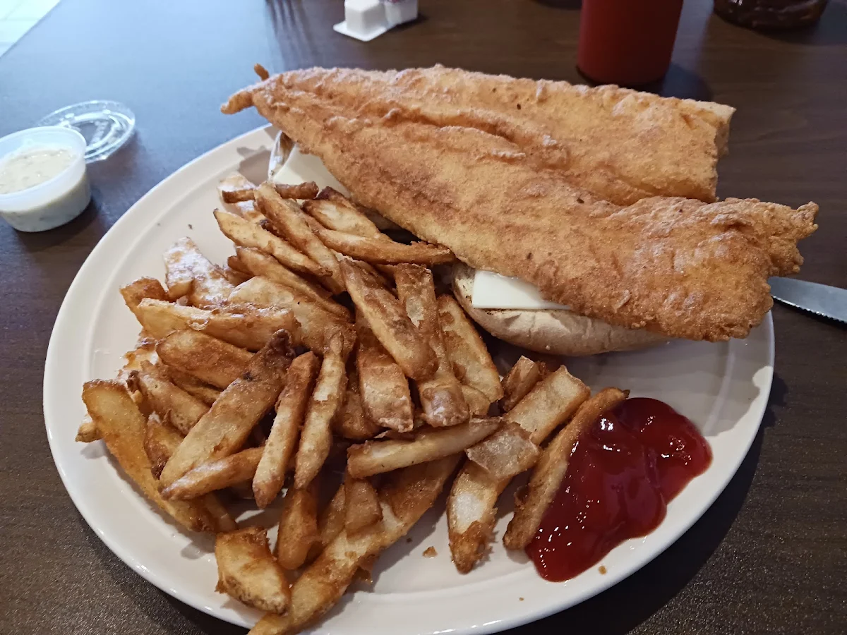 Haddock Sandwich and Fries