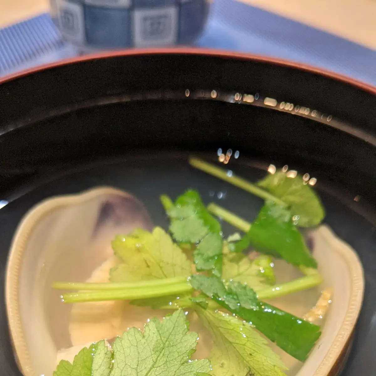 Soup and Desert with Roasted Green Tea