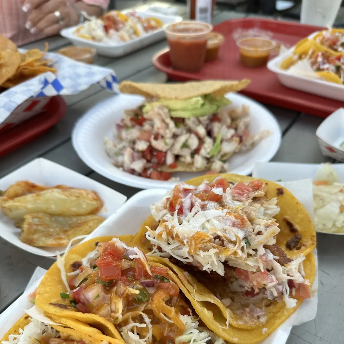 Salmon Tacos Combo