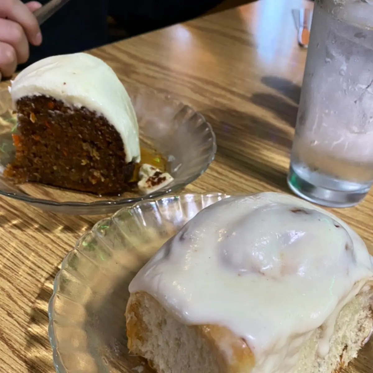 Cinnamon Roll and Carrot Cake