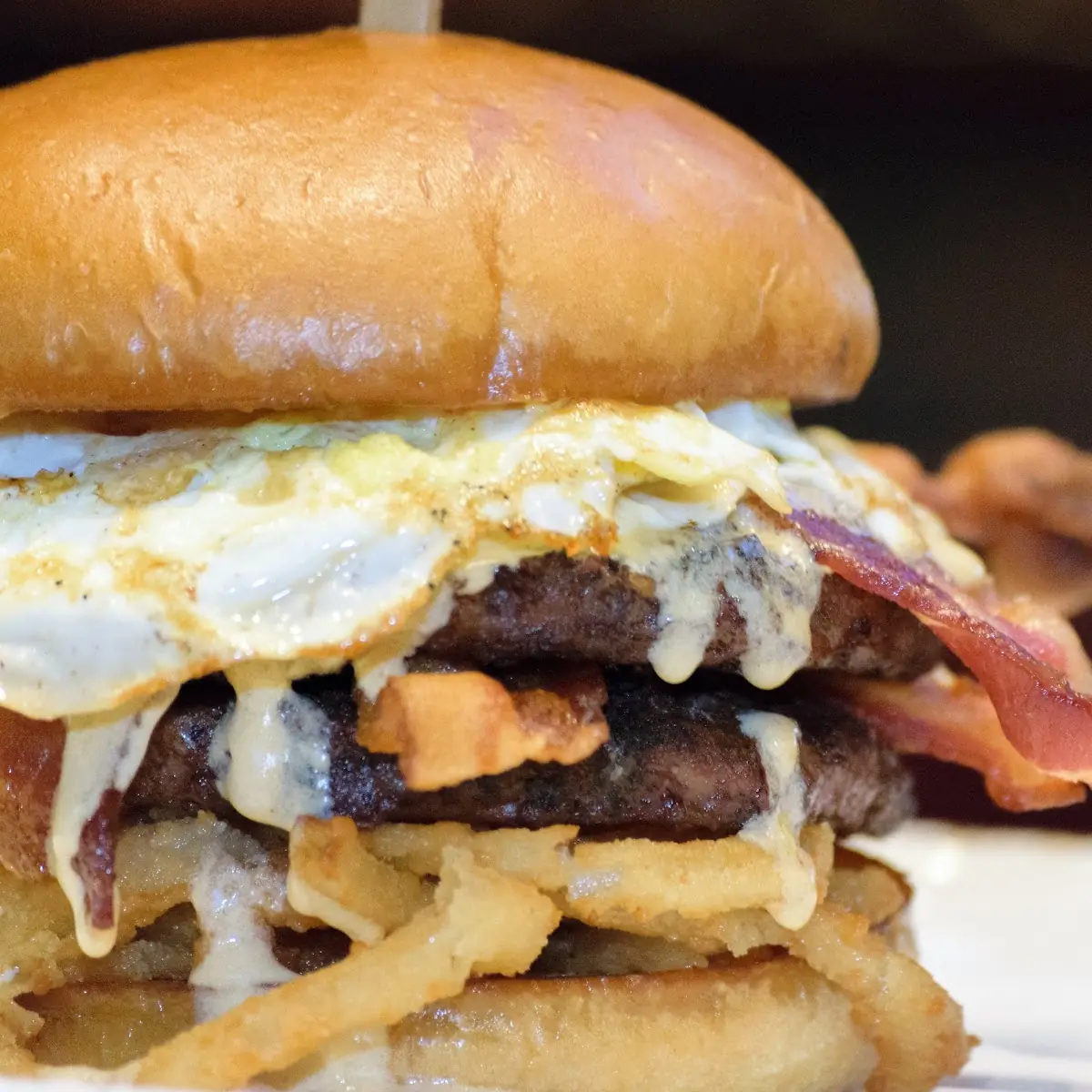 Bacon Egg and Cheese Burger