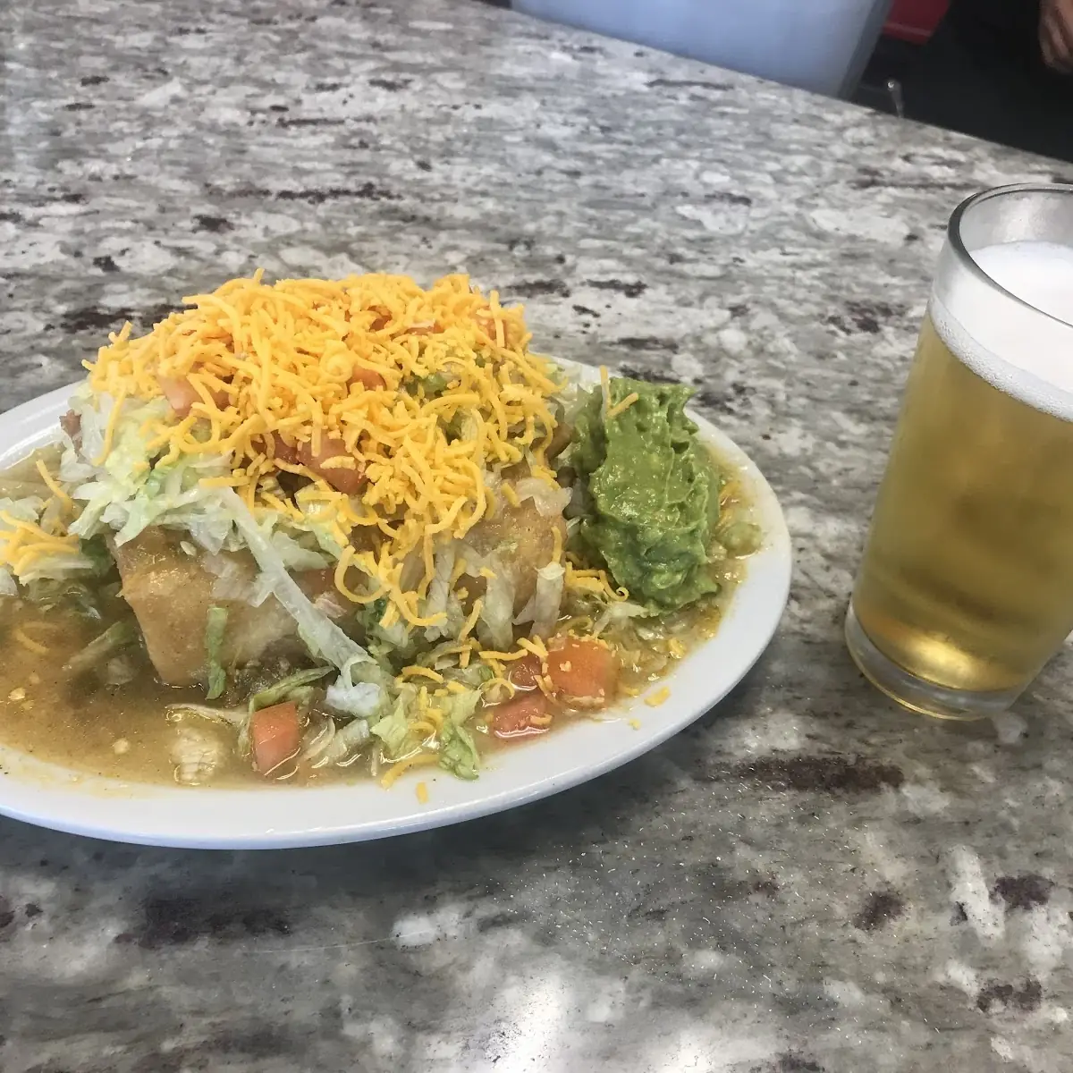 Small Combination Smothered w Green Chili and Cheese