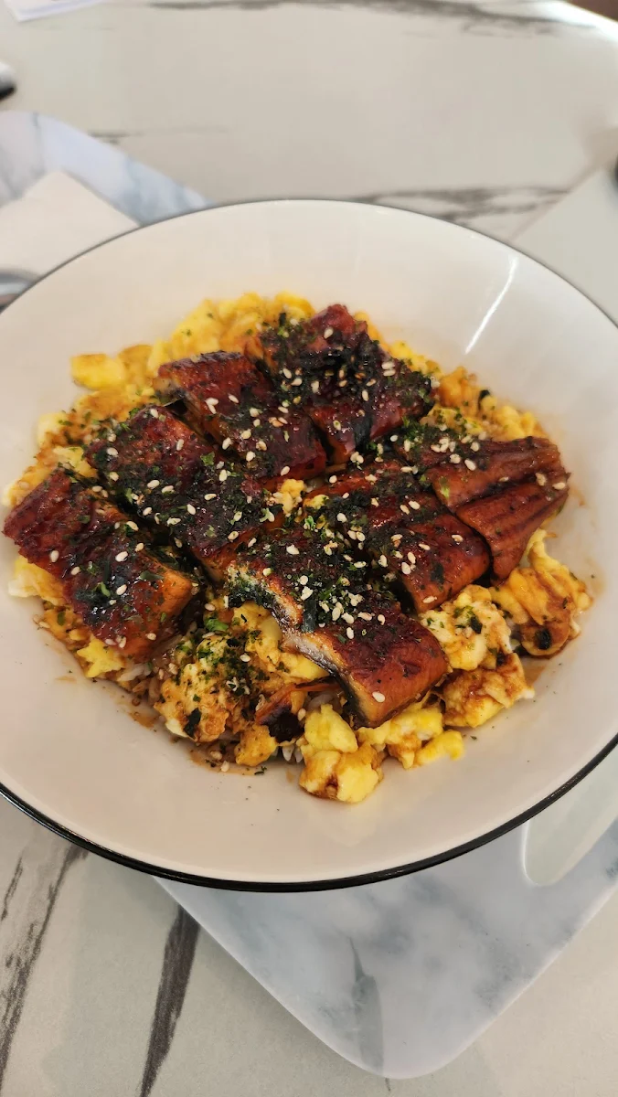 Eel and Scrambled Eggs on Rice