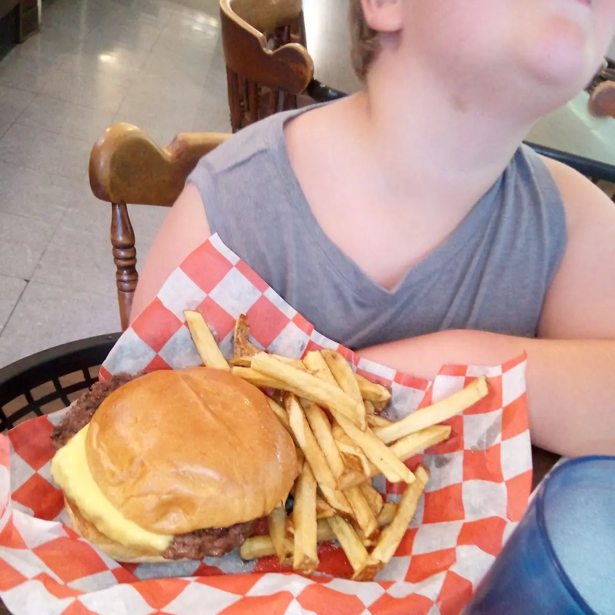 Cheese Burger & Fries
