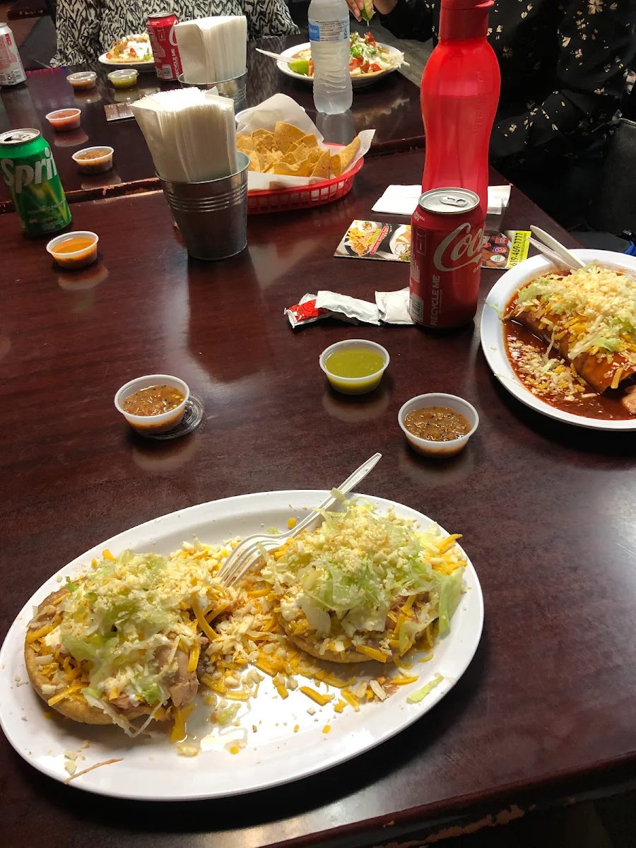 Bean Tostada & Cheese Enchilada