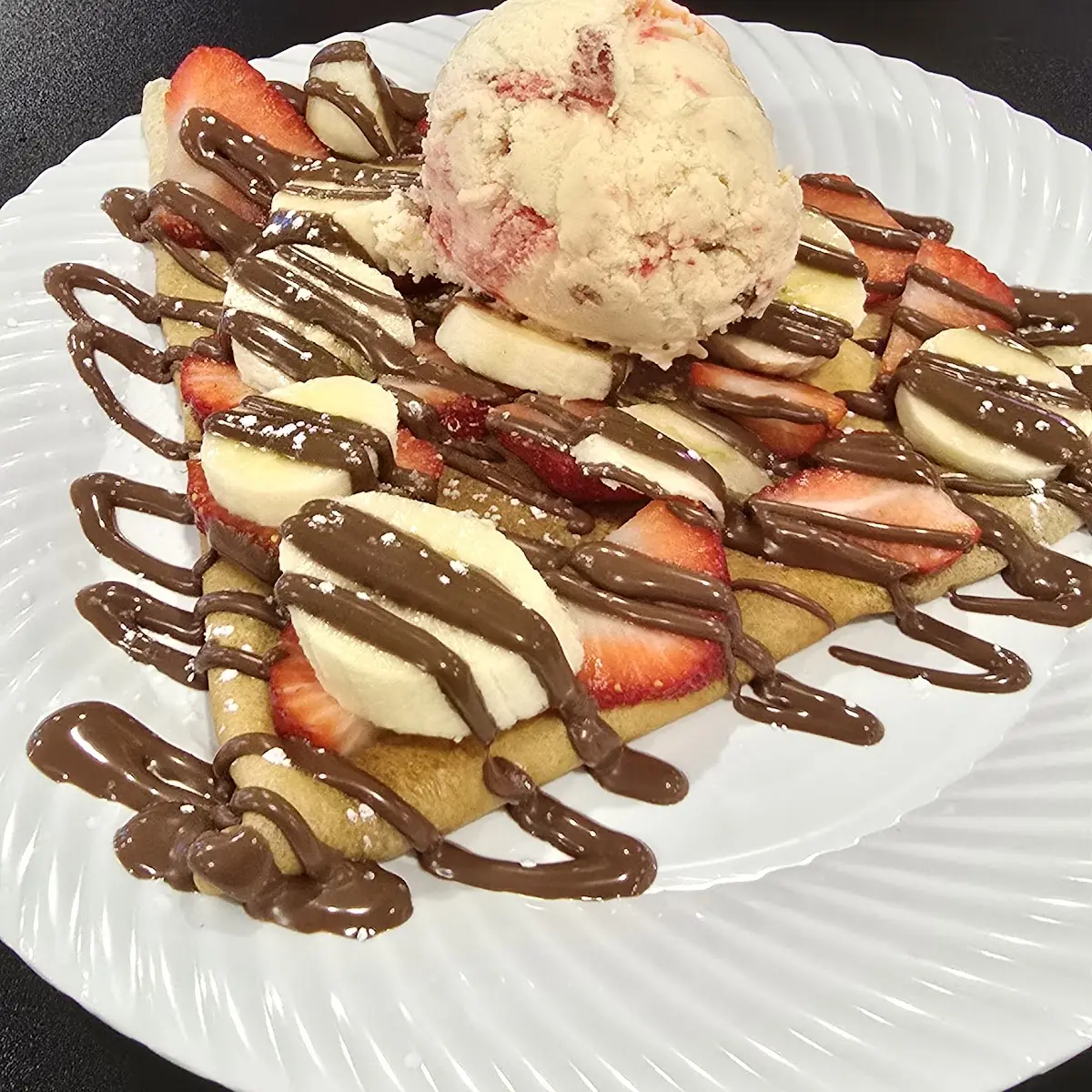 Strawberry Banana Nutella Crepe