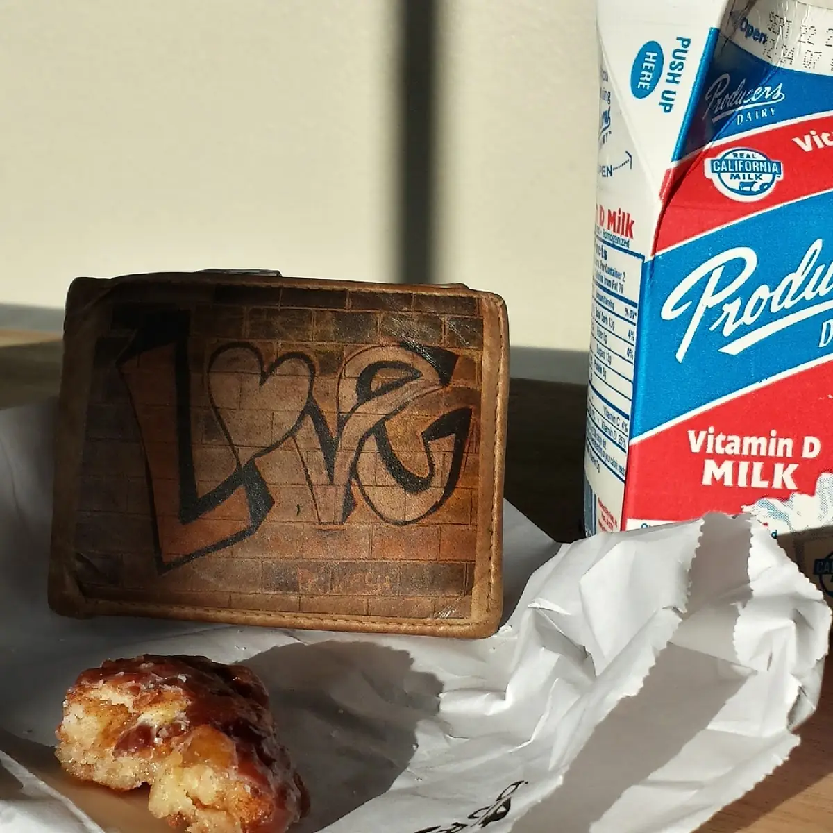 Apple Fritter and Whole Milk